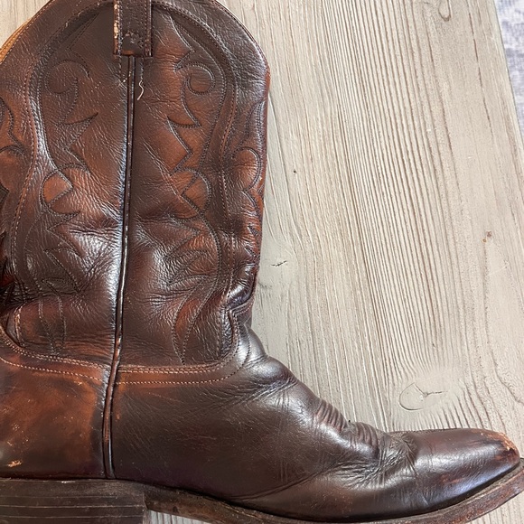 Dan post Milwaukee Classic Brown Leather Cowboy Boots size 10D - Picture 5 of 15